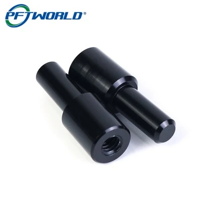 חלקי אלומיניום 6061-T6 בחריטת דיוק CNC בהתאמה אישית - משטח אילגון שחור בהיר